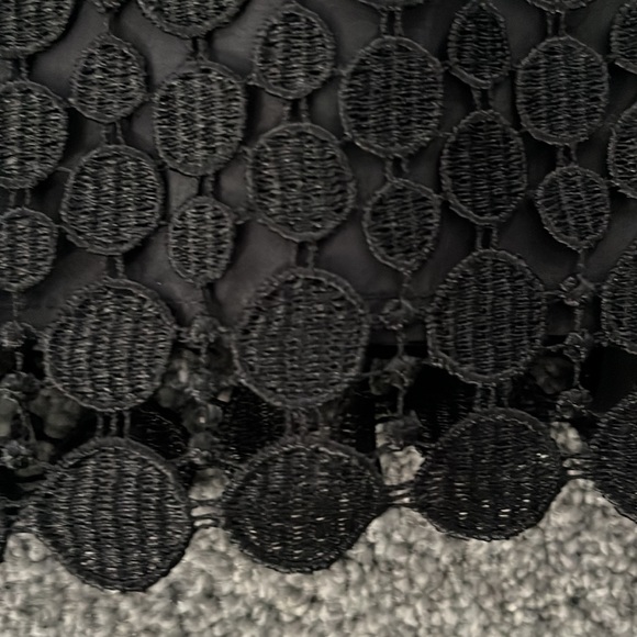 Tracy Reese New York Vintage Mini Skirt with Grommets / Lace Overlay - Size 10 - Picture 9 of 10